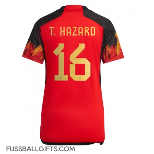 Belgien Thorgan Hazard #16 Fußballbekleidung Heimtrikot Damen WM 2022 Kurzarm